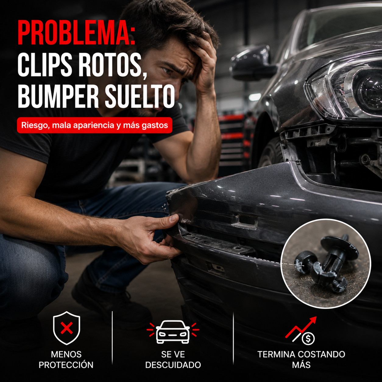 KIT 620 CLIPS PARA AUTO - REPARA BUMPERS, LODERAS Y TAPICERÍA 🚗⚡ ENVÍO GRATIS