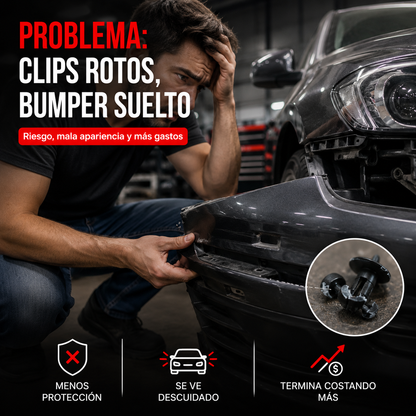 KIT 620 CLIPS PARA AUTO - REPARA BUMPERS, LODERAS Y TAPICERÍA 🚗⚡ ENVÍO GRATIS