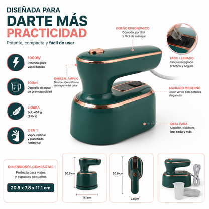 PLANCHA VAPOR SMARTTRAVEL™ 2 EN 1 - ROPA SIN ARRUGAS EN MINUTOS + ENVÍO GRATIS 🚚✨