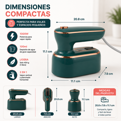 PLANCHA VAPOR SMARTTRAVEL™ 2 EN 1 - ROPA SIN ARRUGAS EN MINUTOS + ENVÍO GRATIS 🚚✨