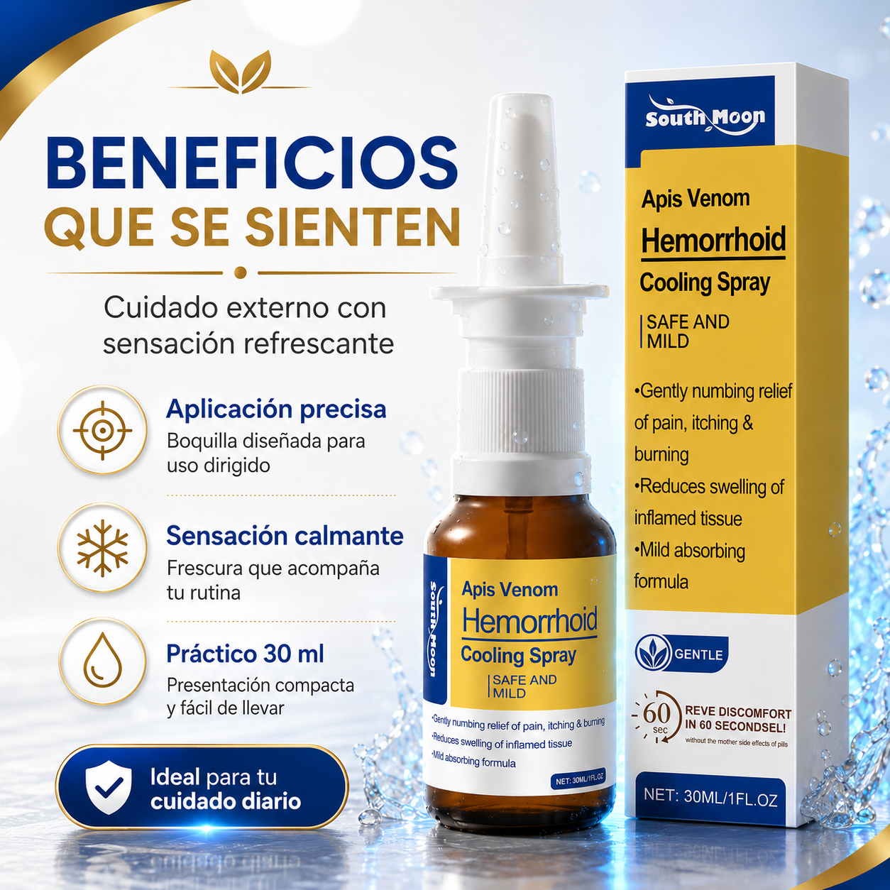 SPRAY PERIANAL HEMORRELIEF™ 30 ML – CONFORT FRESCO Y APLICACIÓN DISCRETA EN OFERTA ❄️🔥