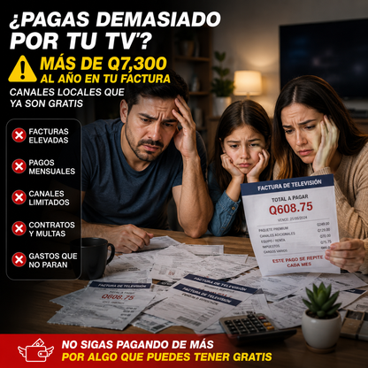 ANTENA INALÁMBRICA PARA SMART TV HD 📺⚡ CANALES GRATIS EN HD + AHORRA MILES AL AÑO 💸