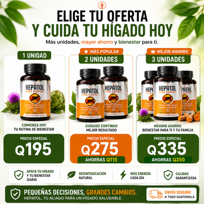 HEPATOL™ | Soporte Hepático Avanzado 🍃✨ Cuida Tu Hígado Todos los Días + Envío Gratis
