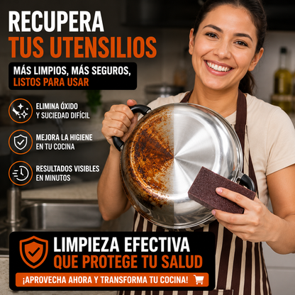 🔥 NanoRust Clean Pro™ x6| Elimina Óxido y Recupera tus Utensilios en Minutos ✨🧽