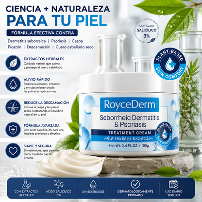 ROYCEDERM® SCALP RELIEF 100ML – ALIVIO PARA PICAZÓN Y CASPA