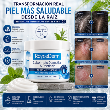 ROYCEDERM® SCALP RELIEF 100ML – ALIVIO PARA PICAZÓN Y CASPA
