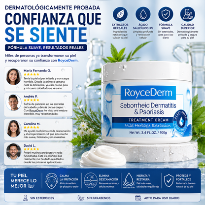ROYCEDERM® SCALP RELIEF 100ML – ALIVIO PARA PICAZÓN Y CASPA
