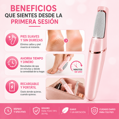 PEDISOFT™ Limador De Callos Recargable ⚡👣 Pies Suaves Sin Esfuerzo + Envío Gratis