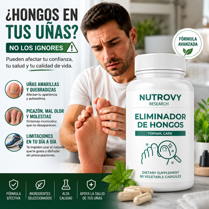 NUTROVY FUNGAL BALANCE 60 CÁPSULAS – APOYO BOTÁNICO PARA UÑAS Y PIEL 🌿