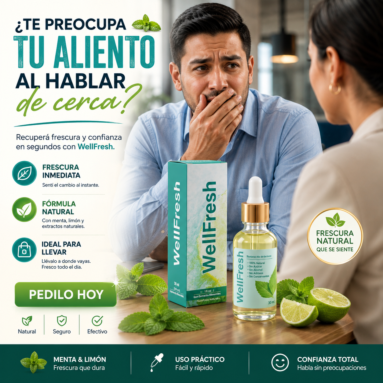 WELLFRESH™ CUIDADO BUCAL 30 ML – ALIENTO FRESCO INMEDIATO + OFERTA ESPECIAL 🌿✨