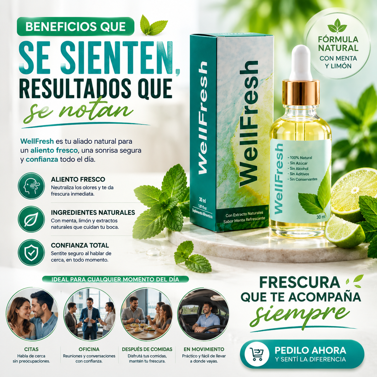 WELLFRESH™ CUIDADO BUCAL 30 ML – ALIENTO FRESCO INMEDIATO + OFERTA ESPECIAL 🌿✨