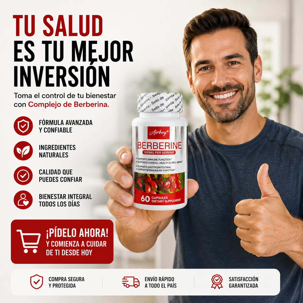 COMPLEJO DE BERBERINA GLUCOBALANCE™ 🍃⚡ CONTROL METABÓLICO Y BIENESTAR DIARIO – ENVÍO GRATIS