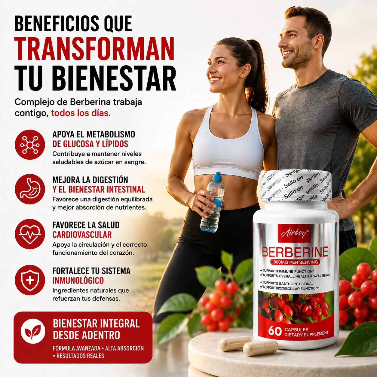 COMPLEJO DE BERBERINA GLUCOBALANCE™ 🍃⚡ CONTROL METABÓLICO Y BIENESTAR DIARIO – ENVÍO GRATIS