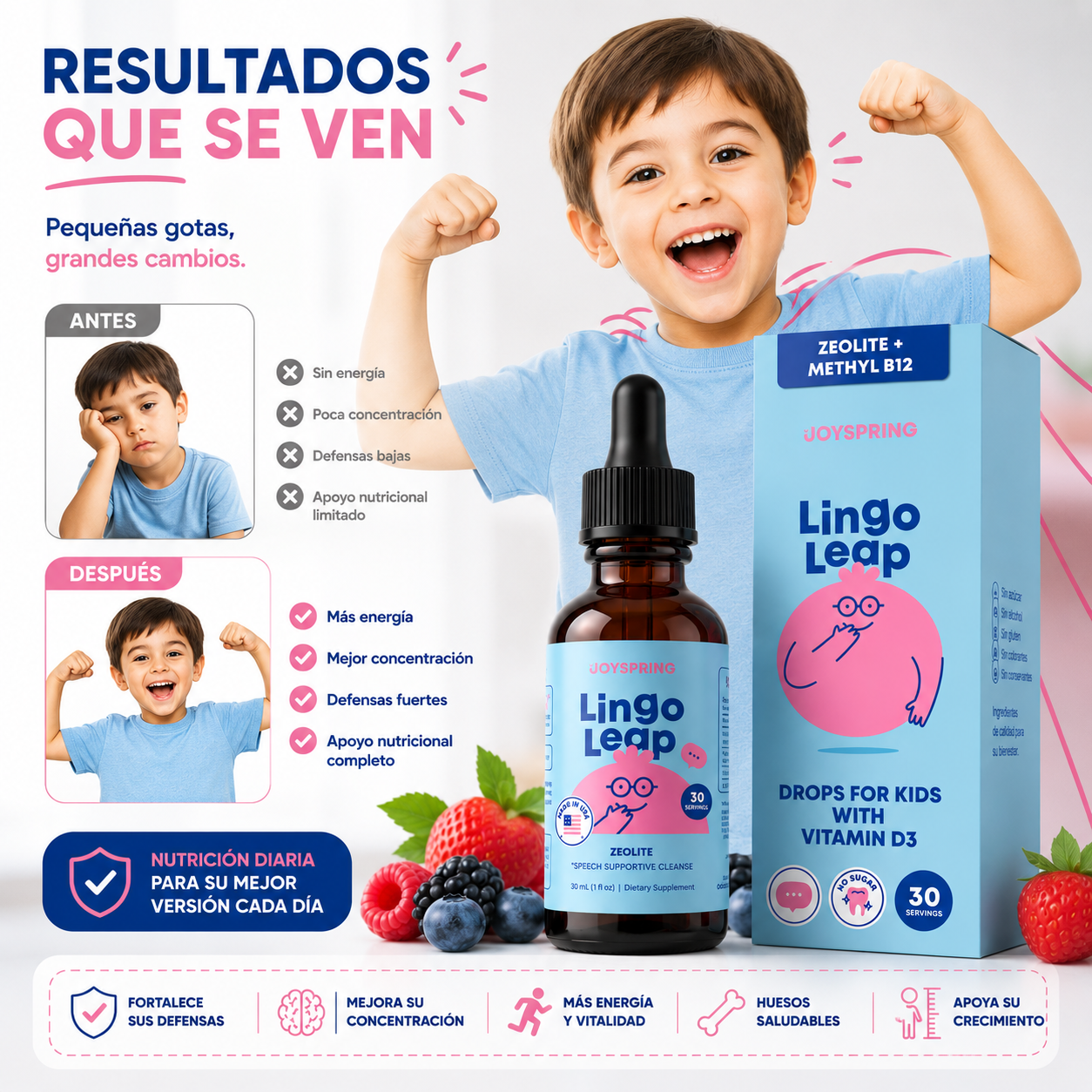 LINGO LEAP KIDS 30 DÍAS – APOYO NUTRICIONAL DIARIO PARA NIÑOS 🧠✨