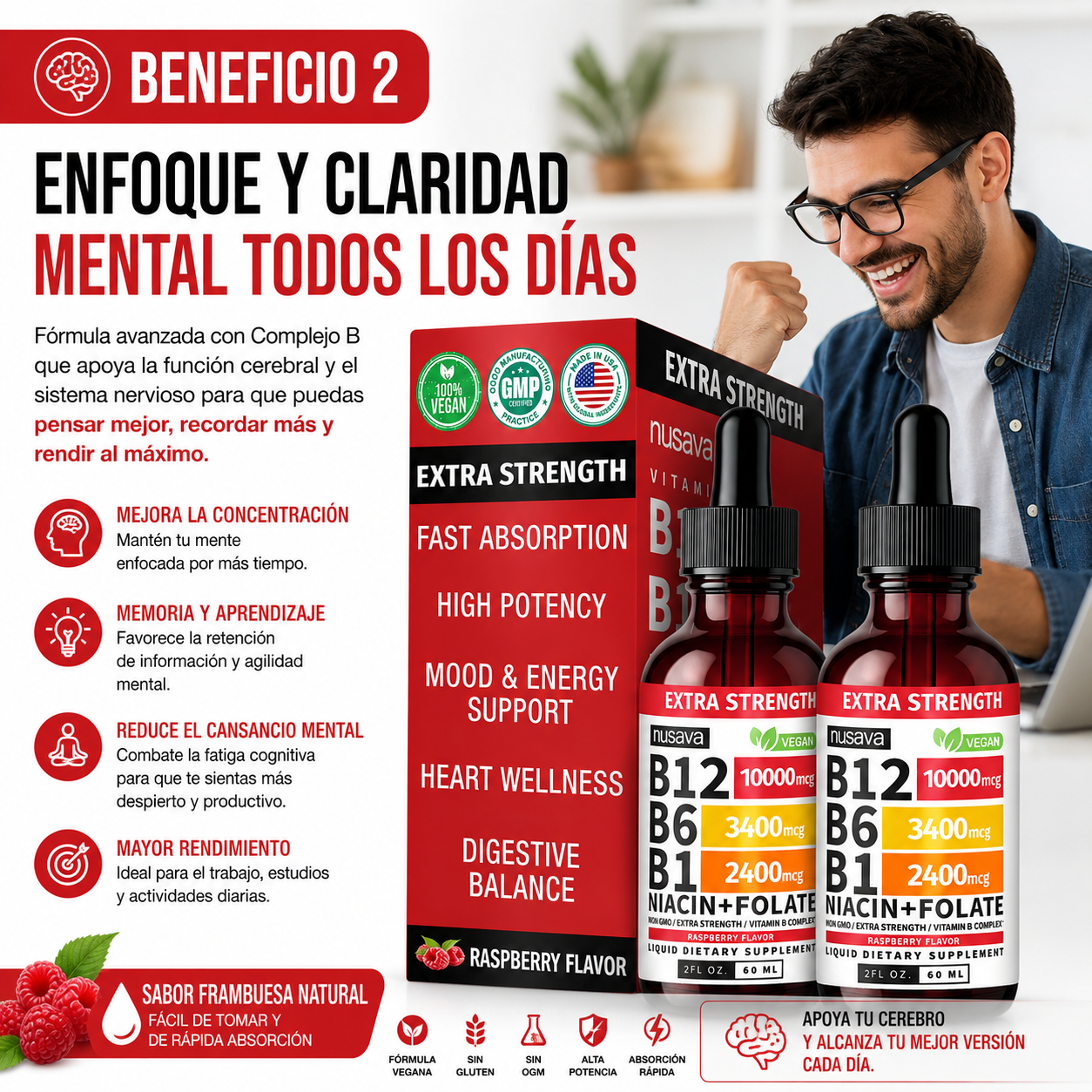 COMPLEJO B12 LÍQUIDO X2 NUSAVANA – ENERGÍA, ENFOQUE Y BIENESTAR DIARIO ⚡🧠🔥
