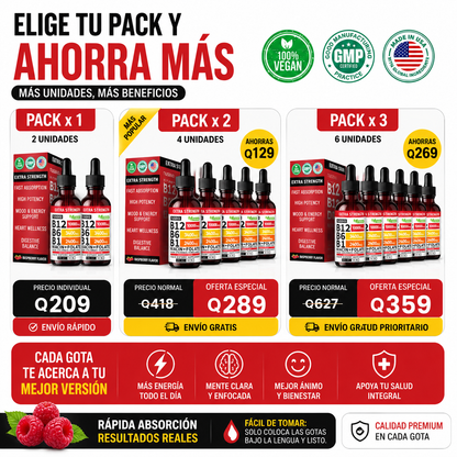 COMPLEJO B12 LÍQUIDO X2 NUSAVANA – ENERGÍA, ENFOQUE Y BIENESTAR DIARIO ⚡🧠🔥