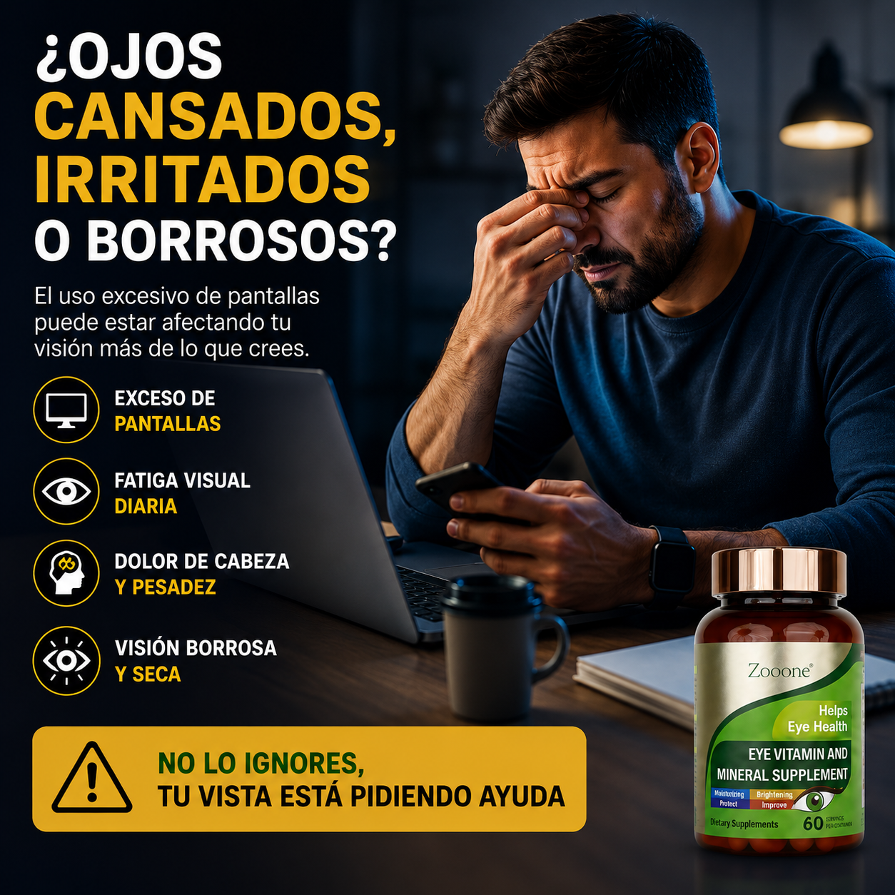VISION ZOOONE X60 CÁPSULAS - APOYO VISUAL 👁️⚡ ENVÍO GRATIS