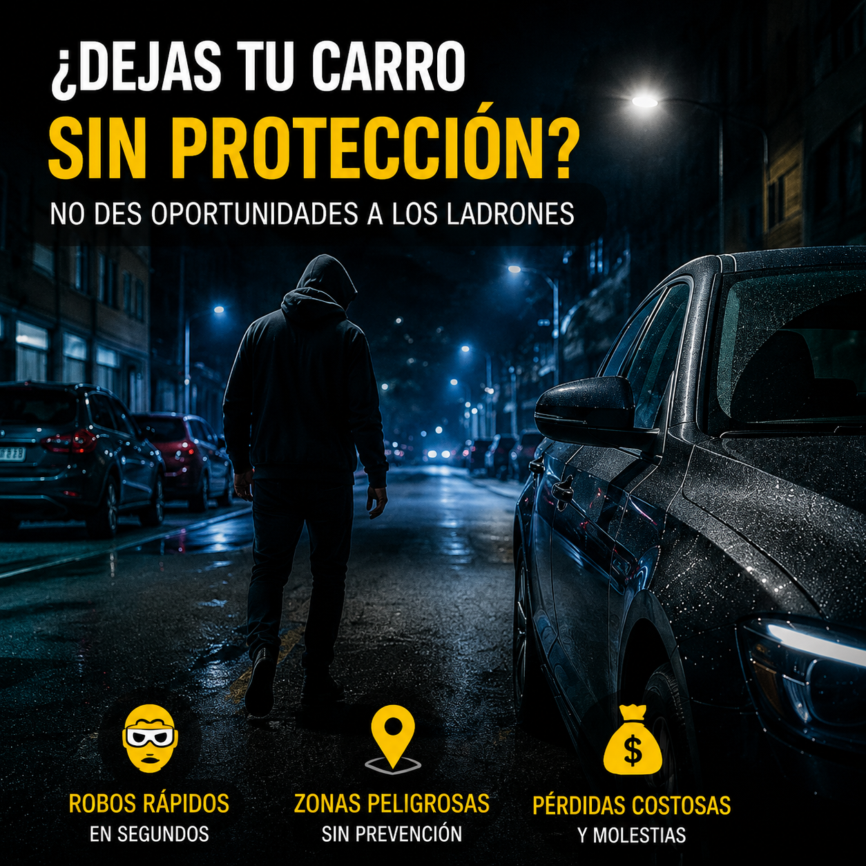 CINTURÓN ANTIRROBO UNIVERSAL 17” PARA VEHÍCULO x2 - ENVIO GRATIS 🚗🔒⚡