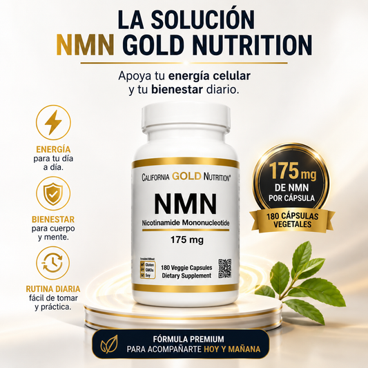 NMN Gold Nutrition® | Energía Celular Premium 60 Cápsulas ⚡✨ ¡Recupera tu Vitalidad con Envío Gratis!