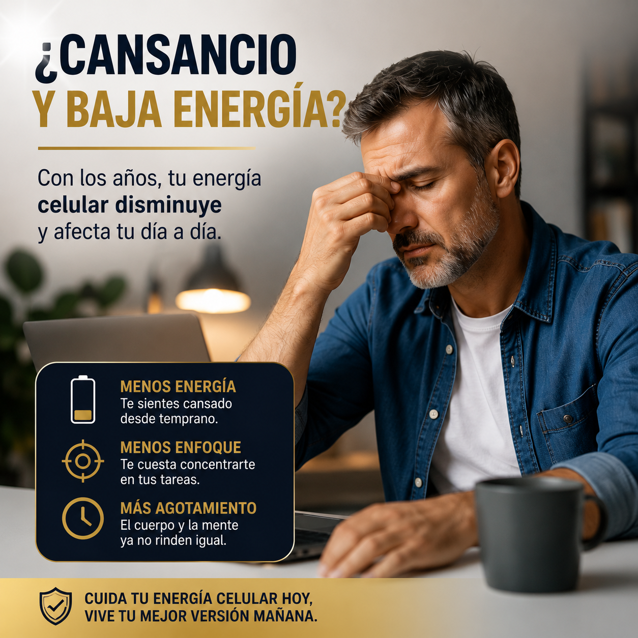 NMN Gold Nutrition® | Energía Celular Premium 60 Cápsulas ⚡✨ ¡Recupera tu Vitalidad con Envío Gratis!