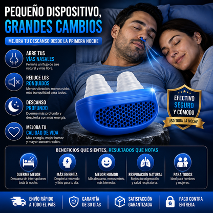 RESPIRA QUIET™ – DISPOSITIVO ANTI RONQUIDOS REUTILIZABLE 😴💙 NOCHES MÁS TRANQUILAS