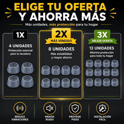 SOPORTES ANTIVIBRACIÓN PREMIUM PARA LAVADORA 🌀💥 PROTEGE TU HOGAR Y AHORRA EN REPARACIONES ⚡🚿