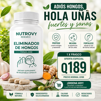NUTROVY FUNGAL BALANCE 60 CÁPSULAS – APOYO BOTÁNICO PARA UÑAS Y PIEL 🌿