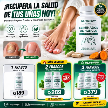 NUTROVY FUNGAL BALANCE 60 CÁPSULAS – APOYO BOTÁNICO PARA UÑAS Y PIEL 🌿