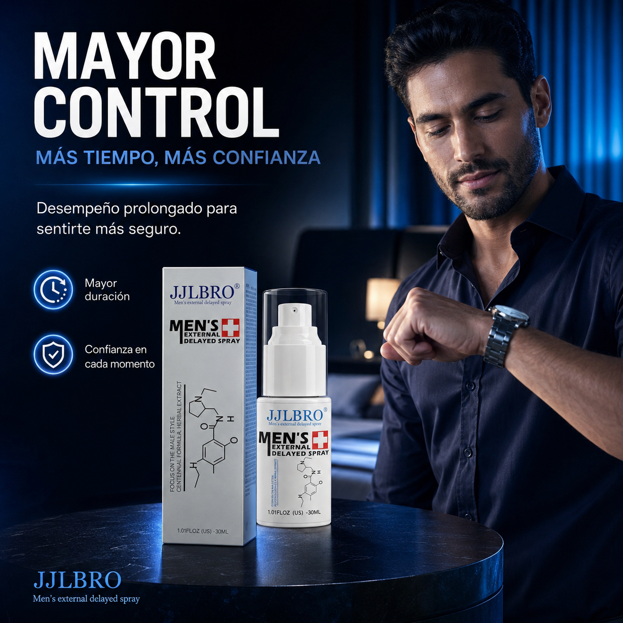JJLBRO CONTROL PRO SPRAY 30 ML – MÁS CONTROL Y ENCUENTROS MÁS DURADEROS 🔥⏱️ PRECIO ESPECIAL