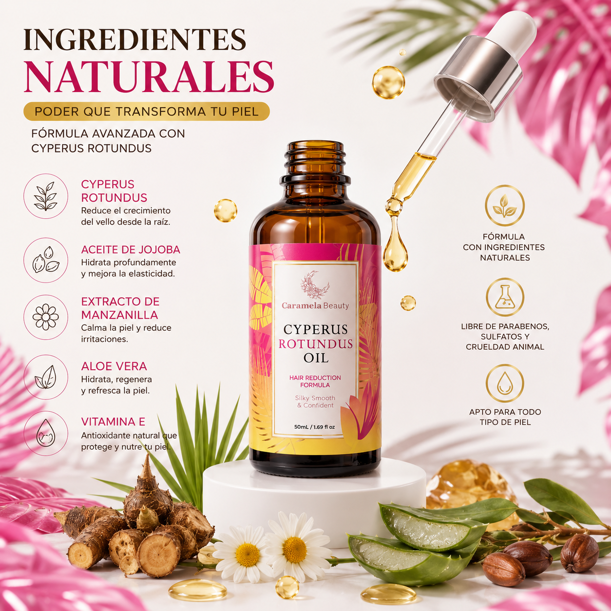 Cyperus Rotundus Oil™ 🌸✨ Depilación Natural, Piel Suave y Sin Irritación | OFERTA ESPECIAL HOY