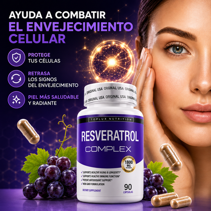 RESVERATROL COMPLEX X90 CÁPSULAS - ANTIOXIDANTE PREMIUM ✨🍇⚡