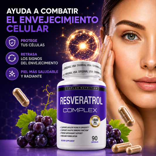 RESVERATROL COMPLEX X90 CÁPSULAS - ANTIOXIDANTE PREMIUM ✨🍇⚡