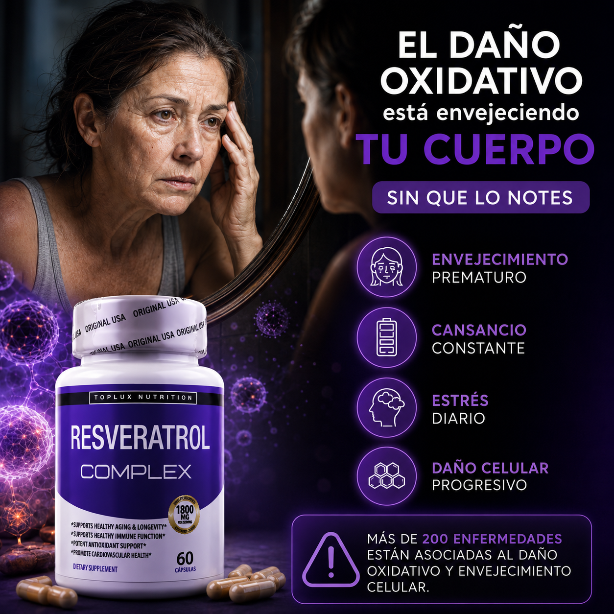 RESVERATROL COMPLEX X90 CÁPSULAS - ANTIOXIDANTE PREMIUM ✨🍇⚡