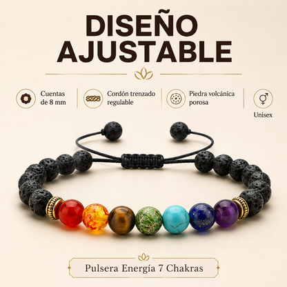 PULSERA ENERGÍA 7 CHAKRAS – EDICIÓN LUNA NUEVA 🌙✨ OFERTA DE NUEVO COMIENZO