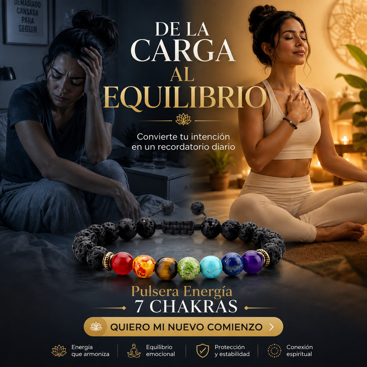 PULSERA ENERGÍA 7 CHAKRAS – EDICIÓN LUNA NUEVA 🌙✨ OFERTA DE NUEVO COMIENZO
