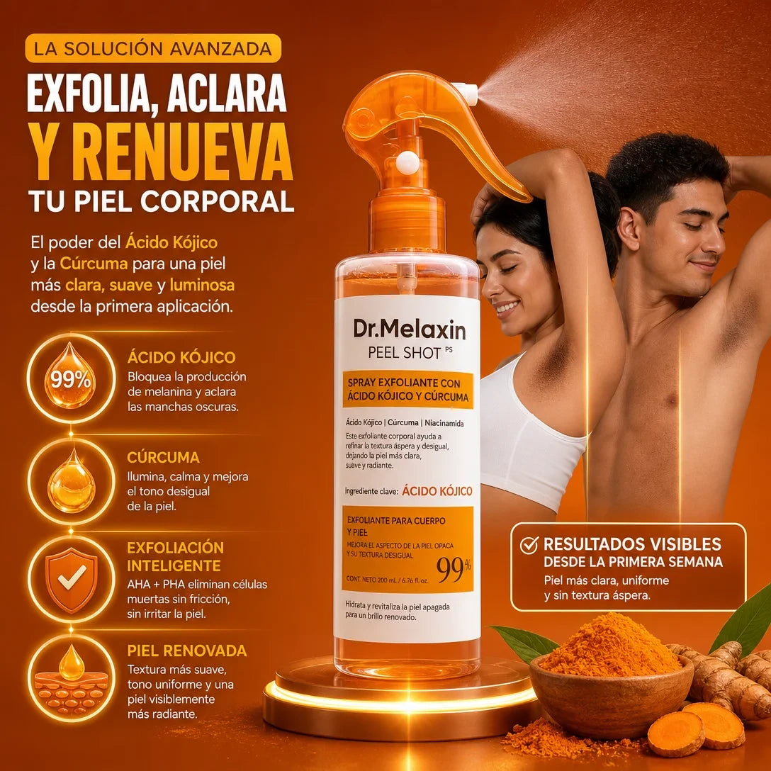 DR. MELAXIN PEEL SHOT 200 ML – PIEL MÁS SUAVE, UNIFORME Y RADIANTE ✨🔥