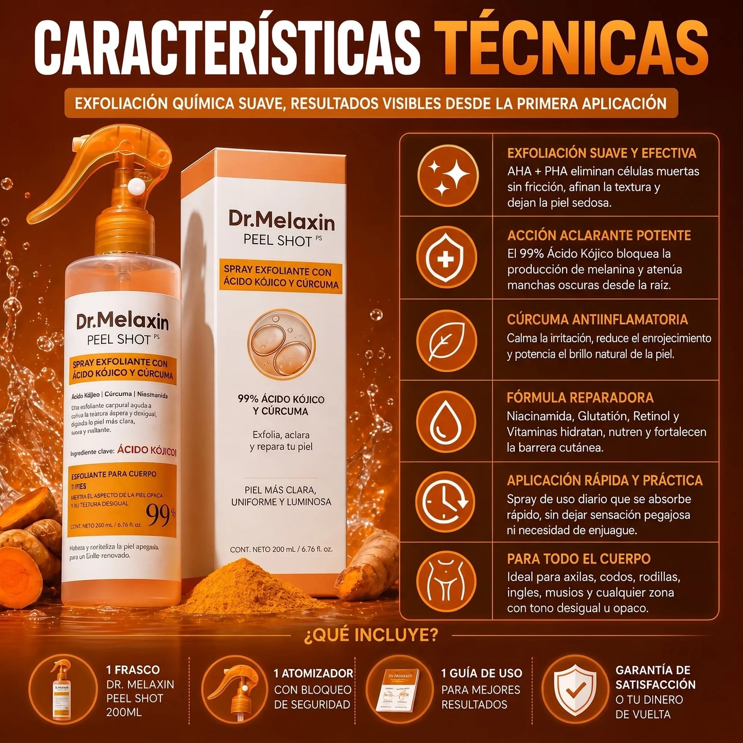 DR. MELAXIN PEEL SHOT 200 ML – PIEL MÁS SUAVE, UNIFORME Y RADIANTE ✨🔥
