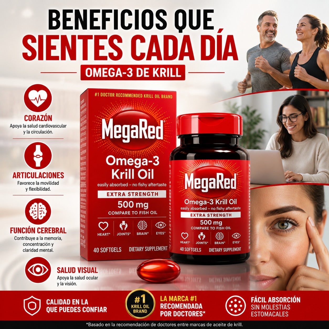 MEGARED OMEGA-3 DE KRILL 500 MG X40 – APOYO DIARIO PARA TU CORAZÓN ❤️⚡ OFERTA ESPECIAL
