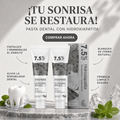 HYDROREPAIR 7.5% – PASTA DENTAL PARA SENSIBILIDAD, ESMALTE Y SONRISA MÁS BLANCA 🦷✨