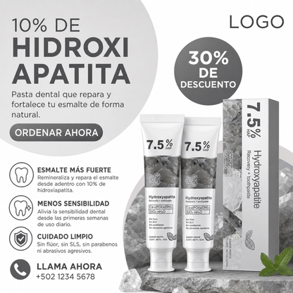 HYDROREPAIR 7.5% – PASTA DENTAL PARA SENSIBILIDAD, ESMALTE Y SONRISA MÁS BLANCA 🦷✨