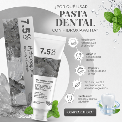 HYDROREPAIR 7.5% – PASTA DENTAL PARA SENSIBILIDAD, ESMALTE Y SONRISA MÁS BLANCA 🦷✨