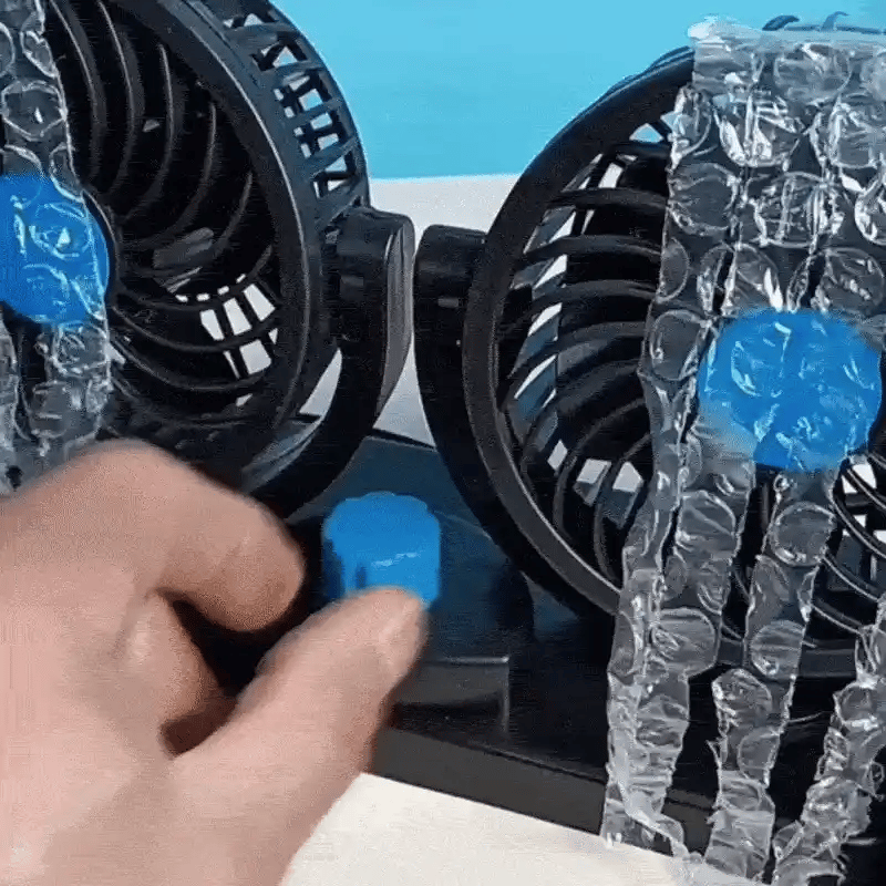 VENTIFLOW™ Doble Ventilador 360° Para Auto 🚗❄️ ¡Maneja Fresco y Cómodo Todo el Camino!