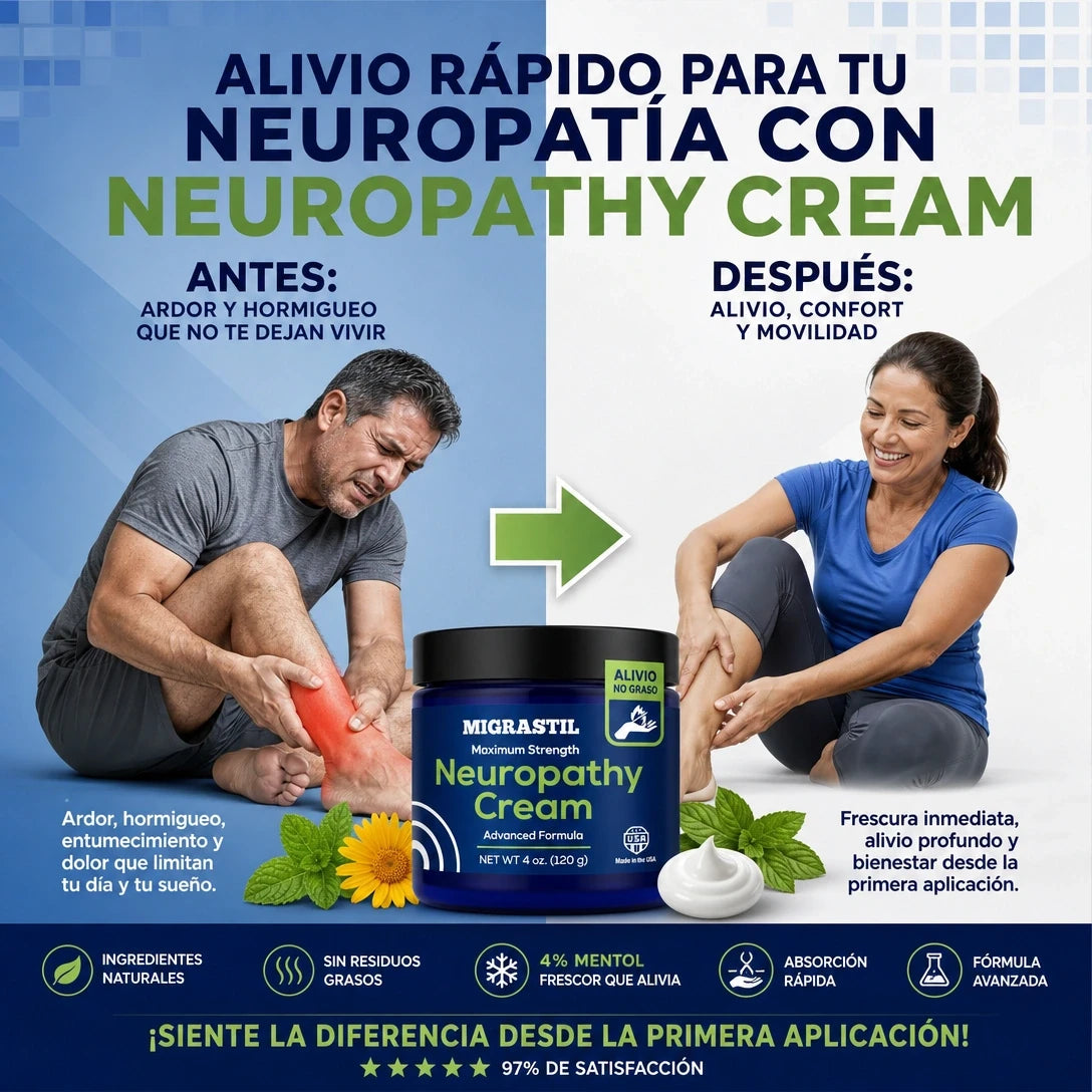 Neuropathy Cream™ | Crema Refrescante para el Cuidado de Pies, Piernas y Articulaciones 🦶✨ ¡Envío Gratis!