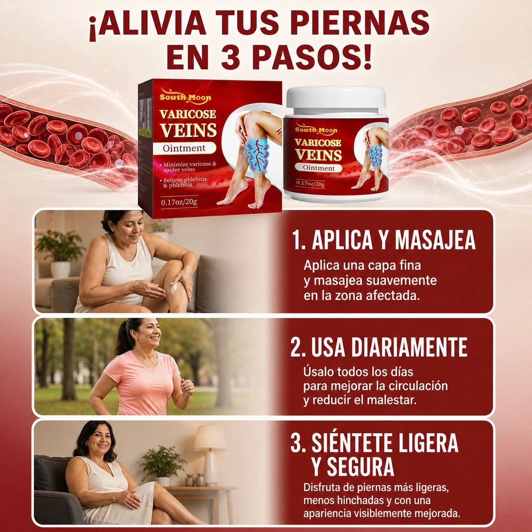 VENA RELIEF™ CREMA PARA VÁRICES – PIERNAS MÁS LIGERAS Y CUIDADAS | ENVÍO GRATIS 🦵✨