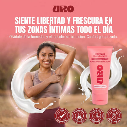 URO® Crema Desodorante Íntima para Todo el Cuerpo | Frescura Total 24/7 ✨🚚 ENVÍO GRATIS