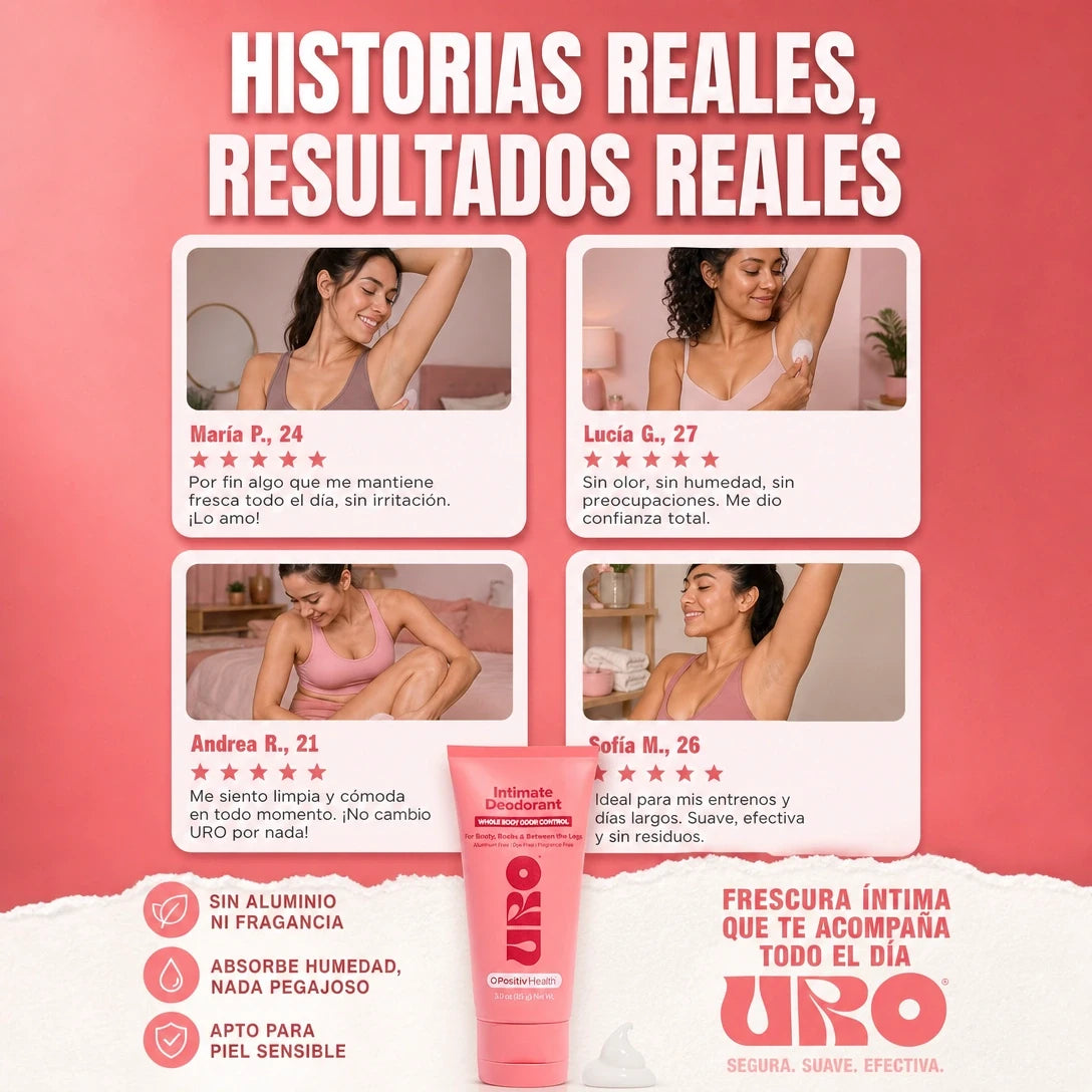 URO® Crema Desodorante Íntima para Todo el Cuerpo | Frescura Total 24/7 ✨🚚 ENVÍO GRATIS