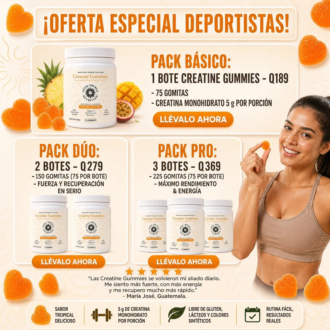 GOMITAS CREATINE WOMENS 🍍💪✨ — FUERZA, ENERGÍA Y RECUPERACIÓN EN CADA BOCADO