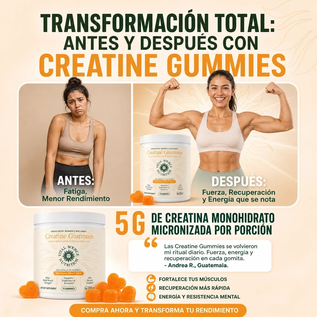 GOMITAS CREATINE WOMENS 🍍💪✨ — FUERZA, ENERGÍA Y RECUPERACIÓN EN CADA BOCADO