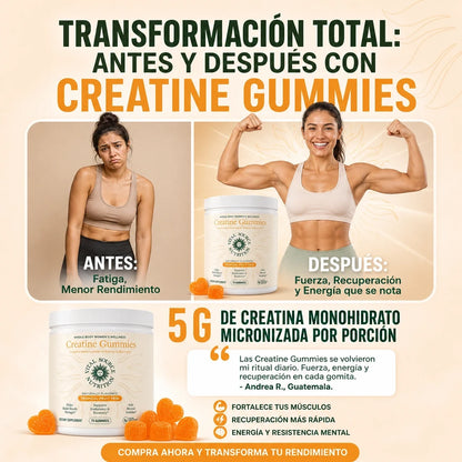 GOMITAS CREATINE WOMENS 🍍💪✨ — FUERZA, ENERGÍA Y RECUPERACIÓN EN CADA BOCADO