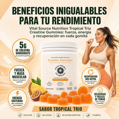 GOMITAS CREATINE WOMENS 🍍💪✨ — FUERZA, ENERGÍA Y RECUPERACIÓN EN CADA BOCADO